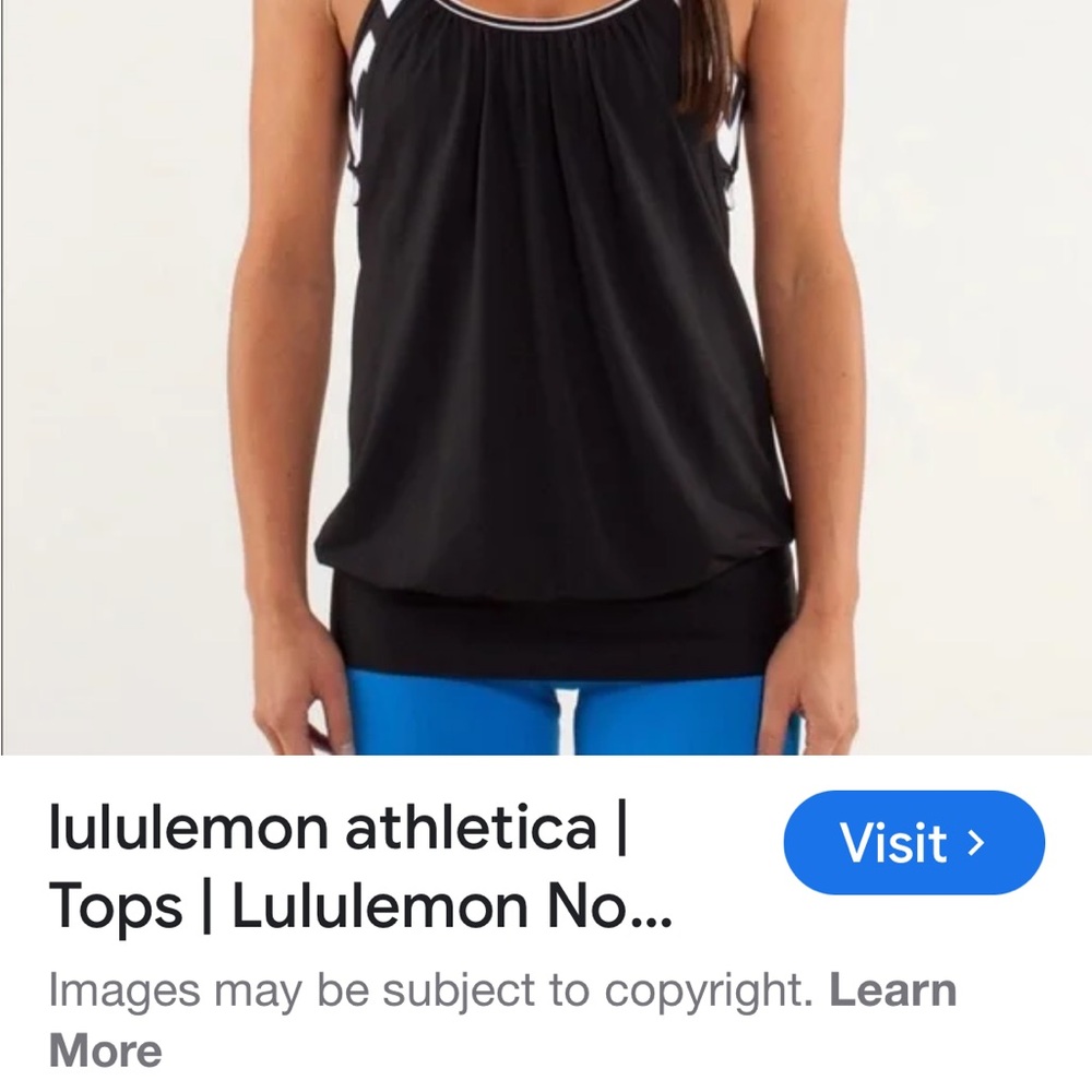 Lululemon Athletica No Limits Black and White Tank Top - Picture 6 of 6
